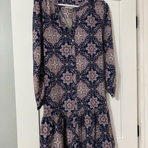 Loft Purple Print Dress